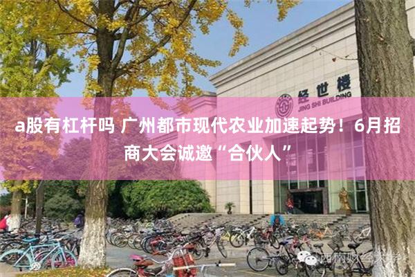 a股有杠杆吗 广州都市现代农业加速起势！6月招商大会诚邀“合伙人”