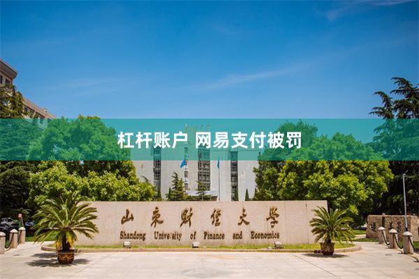 杠杆账户 网易支付被罚