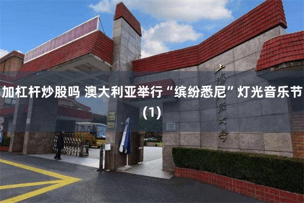 加杠杆炒股吗 澳大利亚举行“缤纷悉尼”灯光音乐节(1)