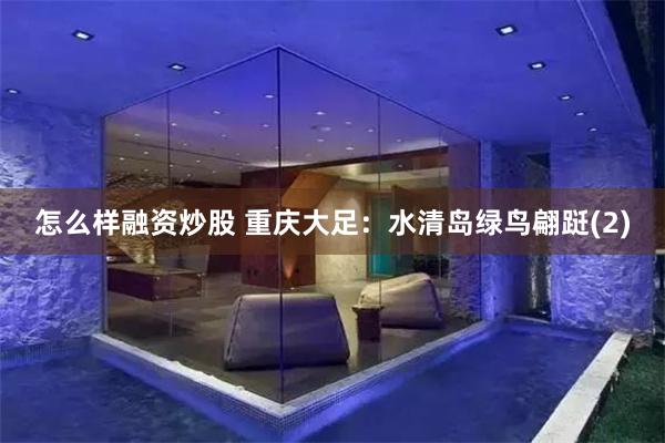 怎么样融资炒股 重庆大足：水清岛绿鸟翩跹(2)