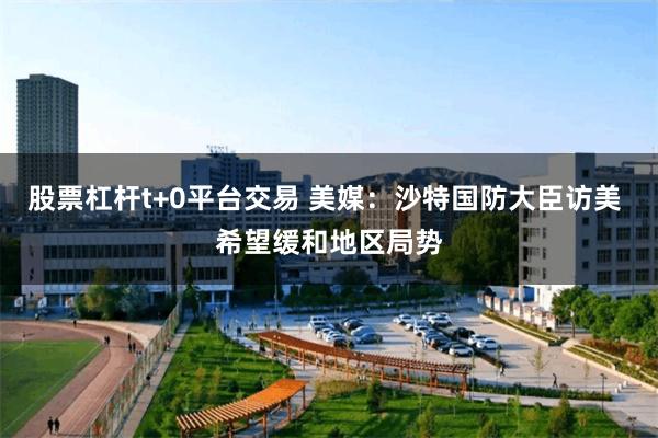 股票杠杆t+0平台交易 美媒：沙特国防大臣访美 希望缓和地区局势