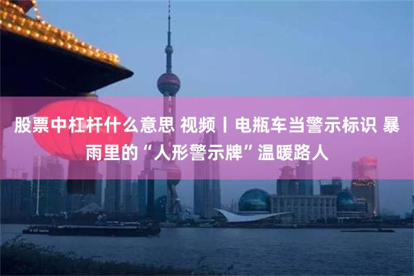 股票中杠杆什么意思 视频丨电瓶车当警示标识 暴雨里的“人形警示牌”温暖路人