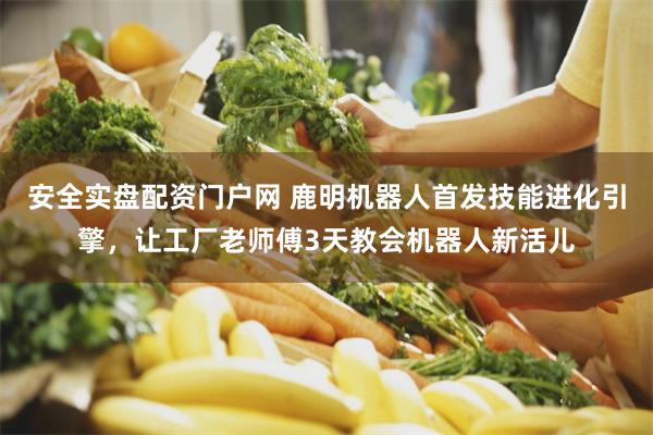 安全实盘配资门户网 鹿明机器人首发技能进化引擎，让工厂老师傅3天教会机器人新活儿