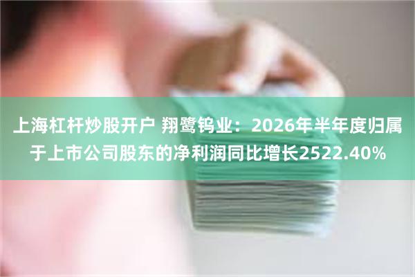上海杠杆炒股开户 翔鹭钨业：2026年半年度归属于上市公司股东的净利润同比增长2522.40%