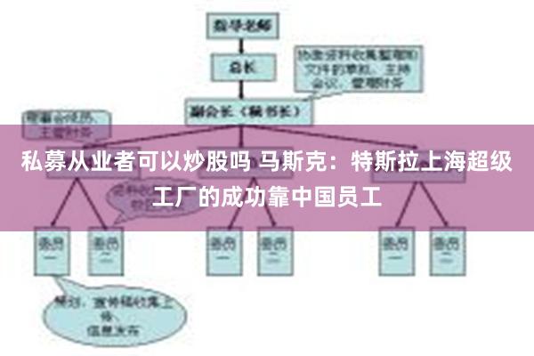 私募从业者可以炒股吗 马斯克：特斯拉上海超级工厂的成功靠中国员工