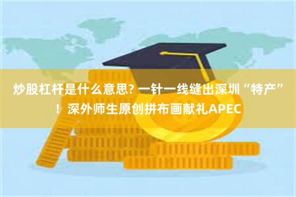 炒股杠杆是什么意思? 一针一线缝出深圳“特产”！深外师生原创拼布画献礼APEC